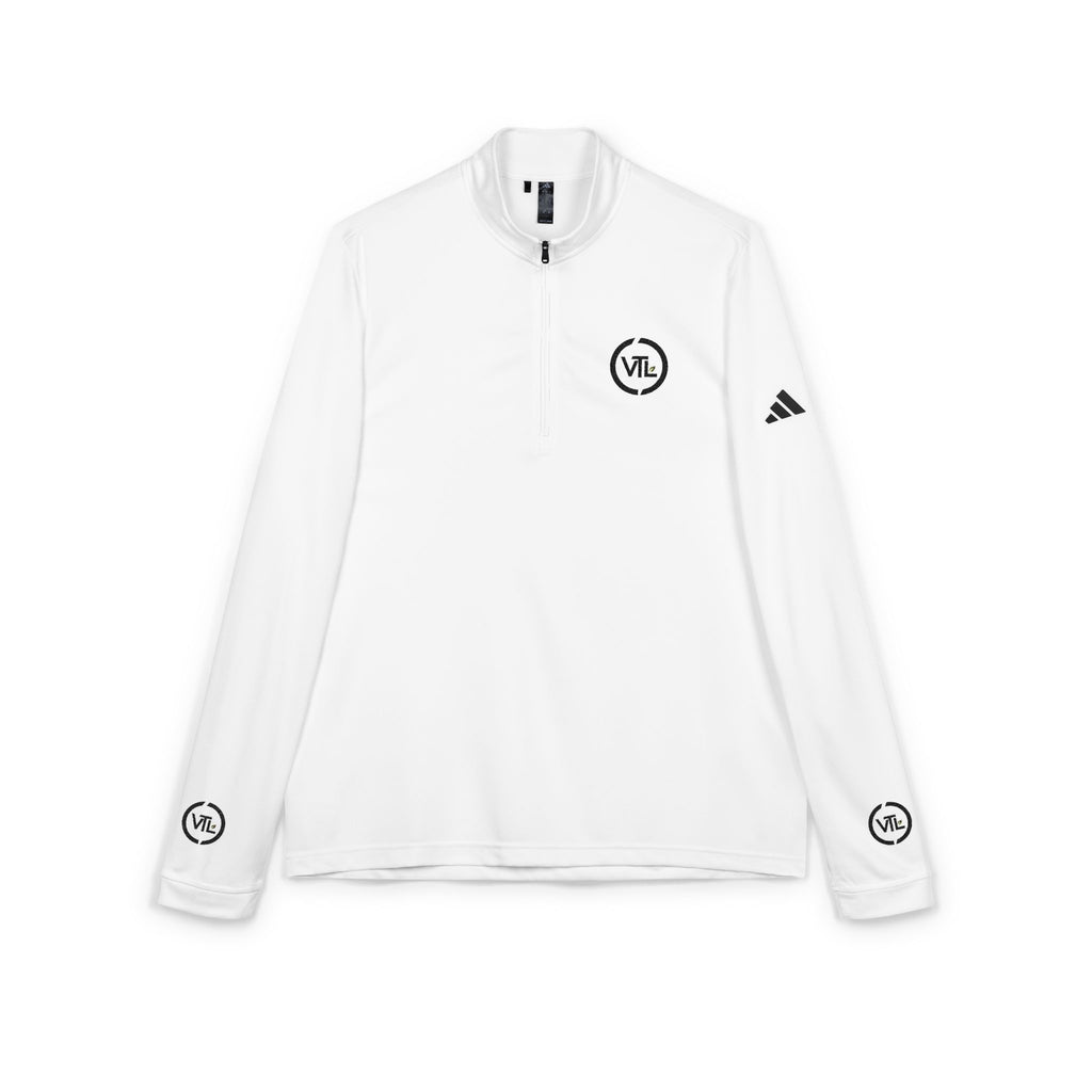 adidas Embroidered Quarter-Zip Pullover — Minimal Sport Casual