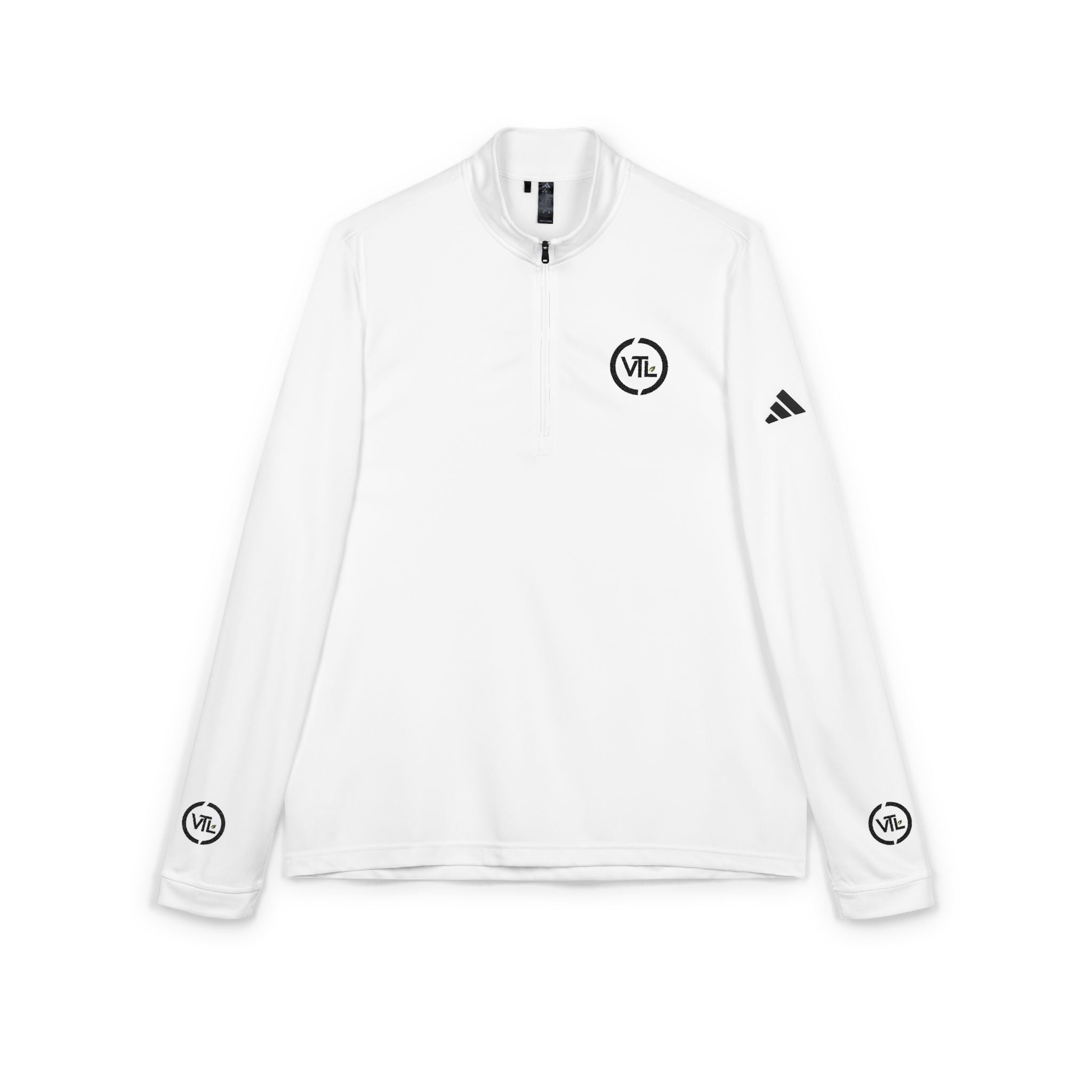 adidas Embroidered Quarter-Zip Pullover — Minimal Sport Casual