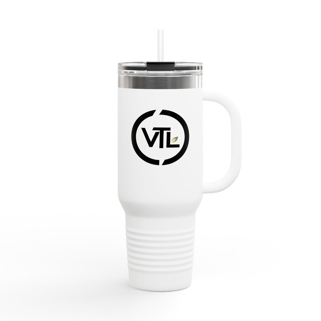 40oz Insulated Travel Mug — VTL Logo Stainless Steel Tumbler with Straw