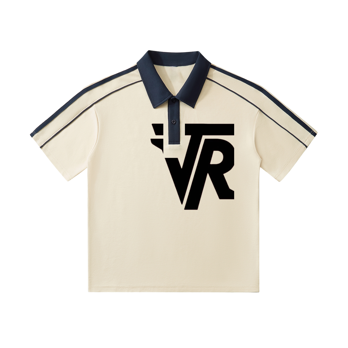 Contrast Collar Short-Sleeve Polo Shirt