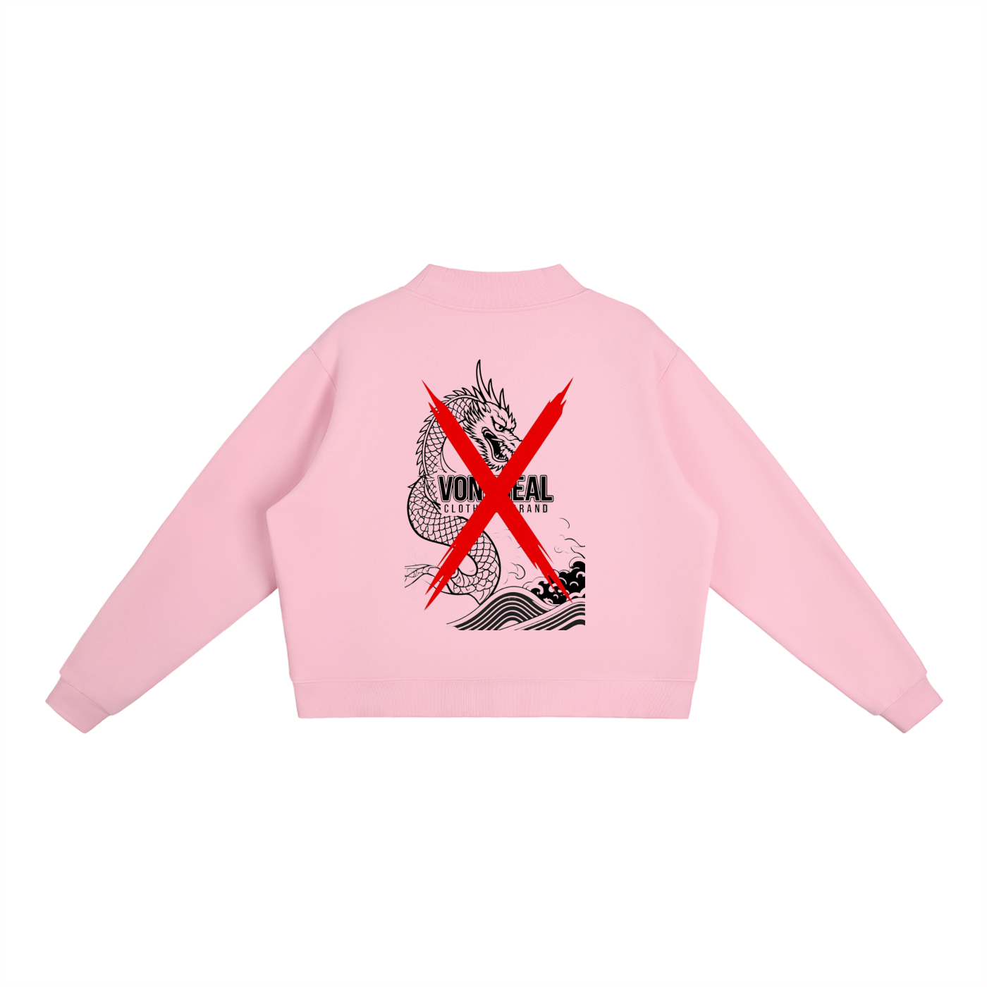 Essential Fleece Mock-Neck Crew Sweatshirt