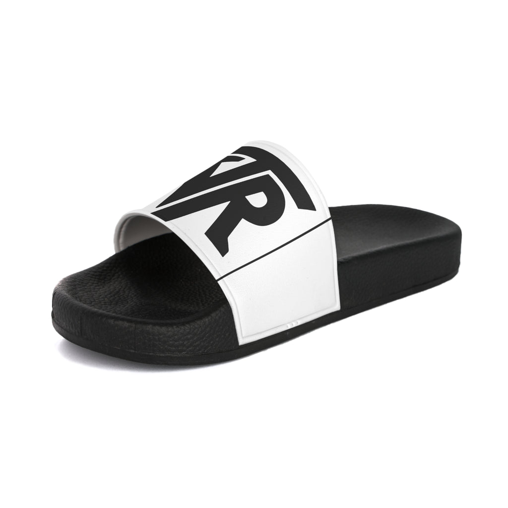 Women's Slide Sandals - Monochrome 'VR' Logo Slip-On Slides