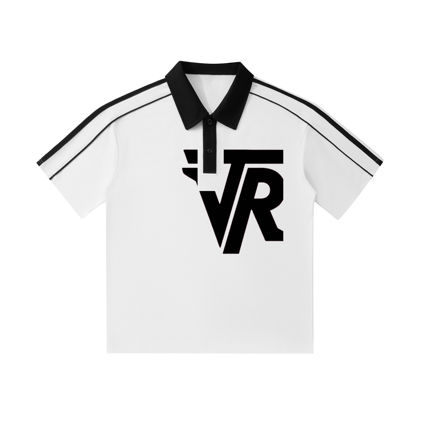 Contrast Collar Short-Sleeve Polo Shirt