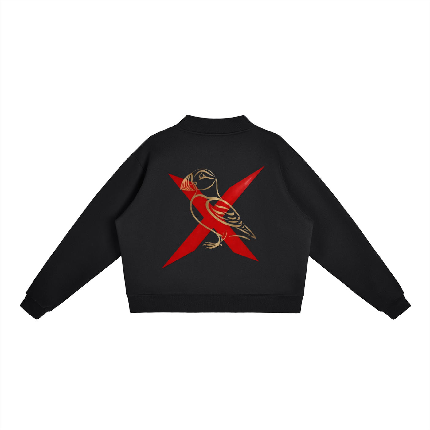 Essential Fleece Mock-Neck Crew Sweatshirt