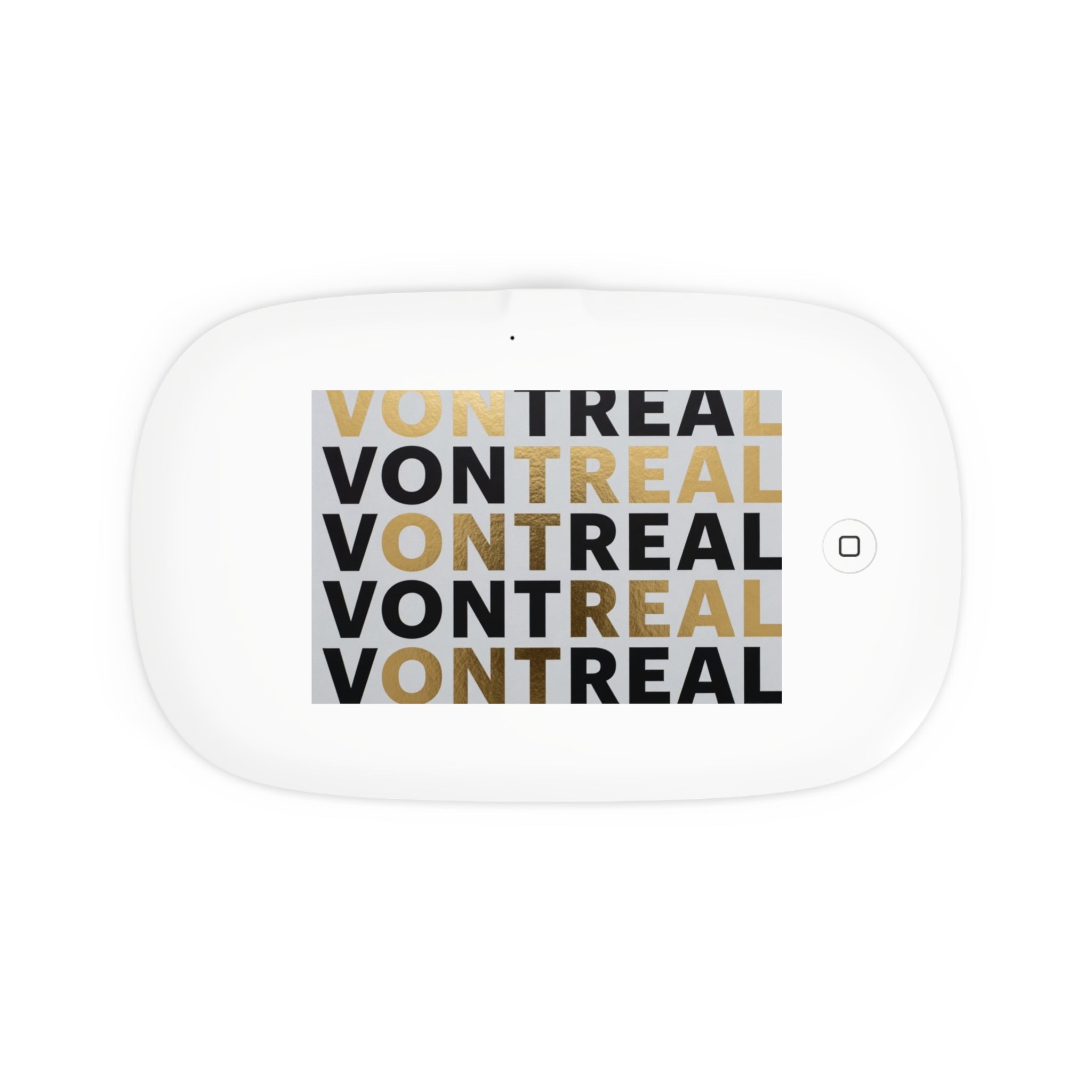 UV Phone Sanitizer & Wireless Charging Pad — 'VONTREAL' Repeating Logo