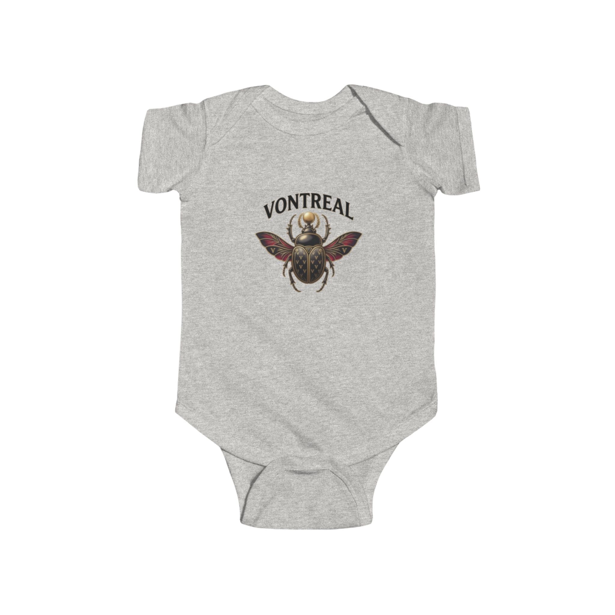 Infant Bodysuit - 'VONTREAL' Vintage Beetle Graphic Baby Onesie