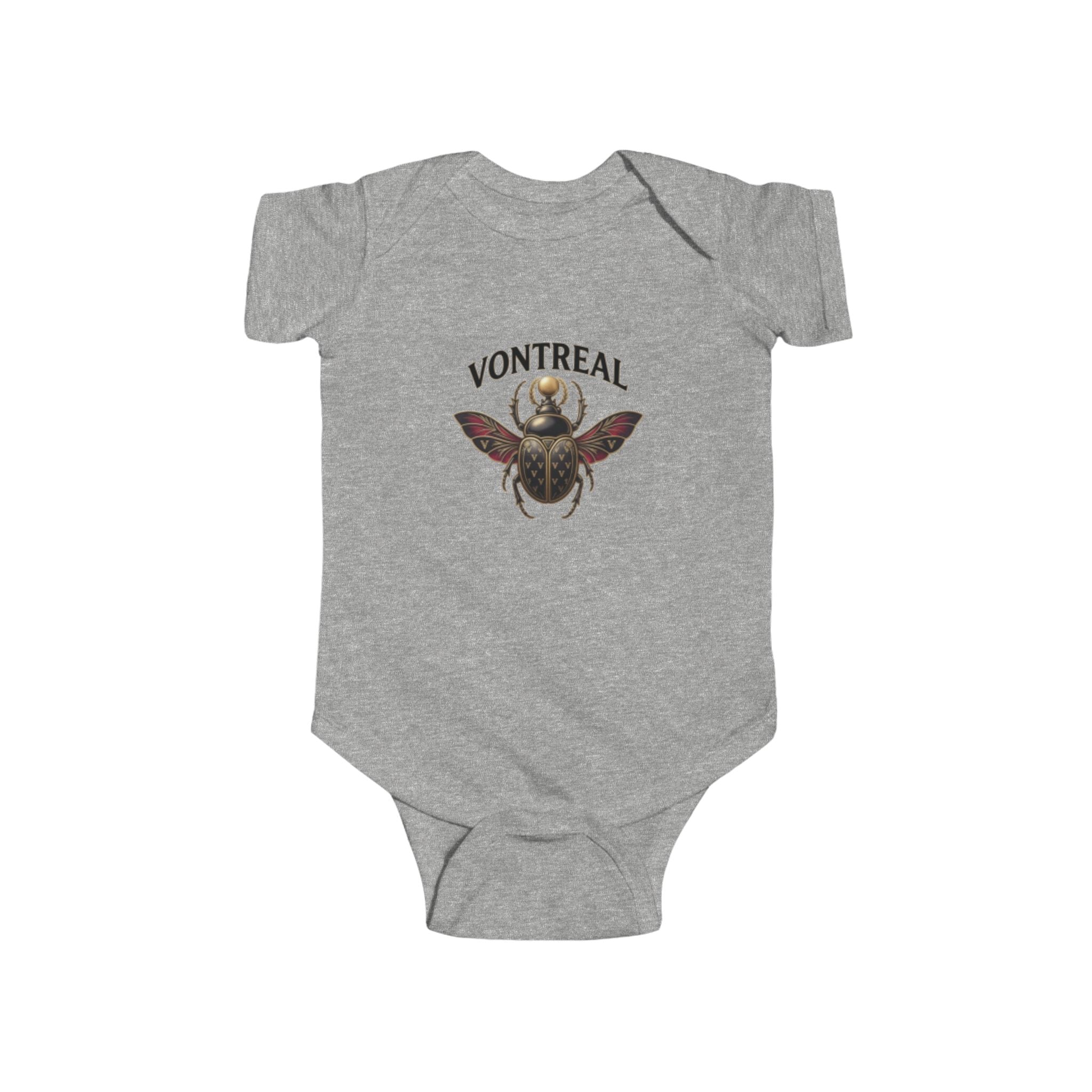 Infant Bodysuit - 'VONTREAL' Vintage Beetle Graphic Baby Onesie
