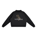 Essential Fleece Mock-Neck Crew Sweatshirt
