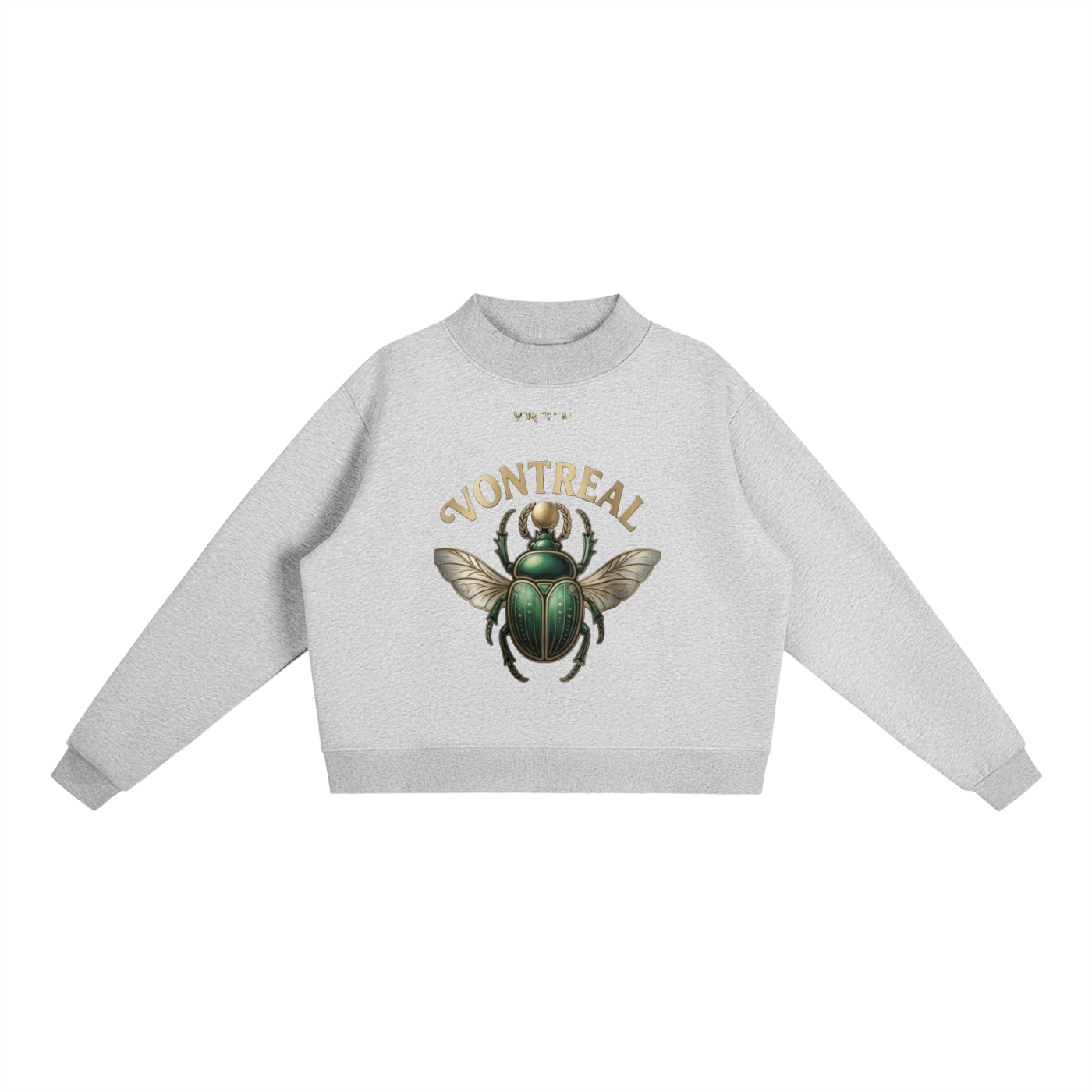 Essential Fleece Mock-Neck Crew Sweatshirt