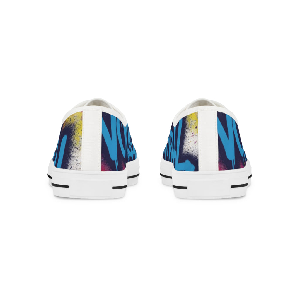 Graffiti-Style "Montreal" Low Top Sneakers — Urban Streetwear Men’s Shoes