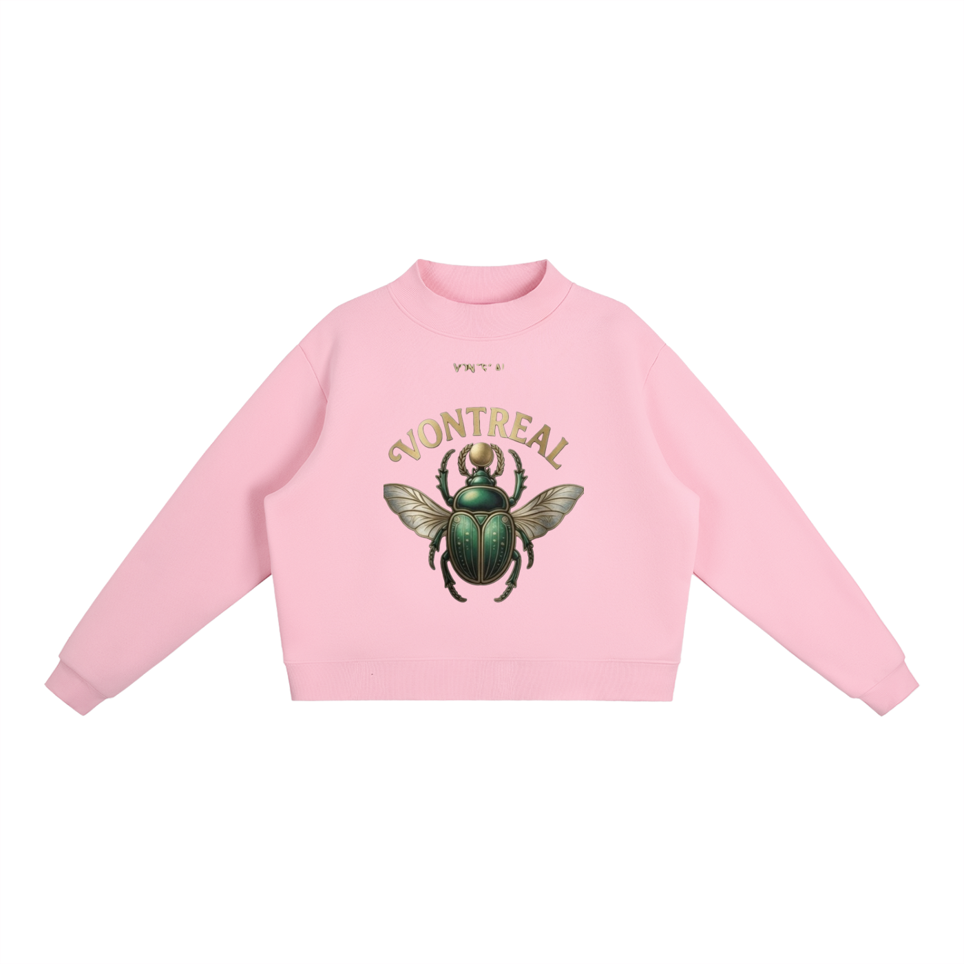 Essential Fleece Mock-Neck Crew Sweatshirt