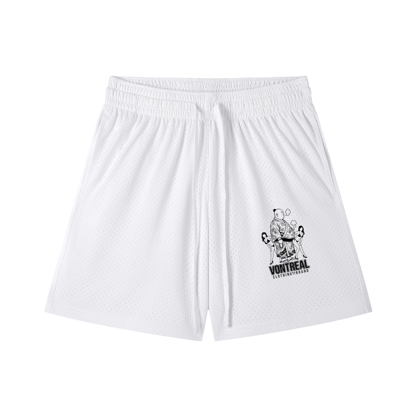 Mesh Drawstring Shorts