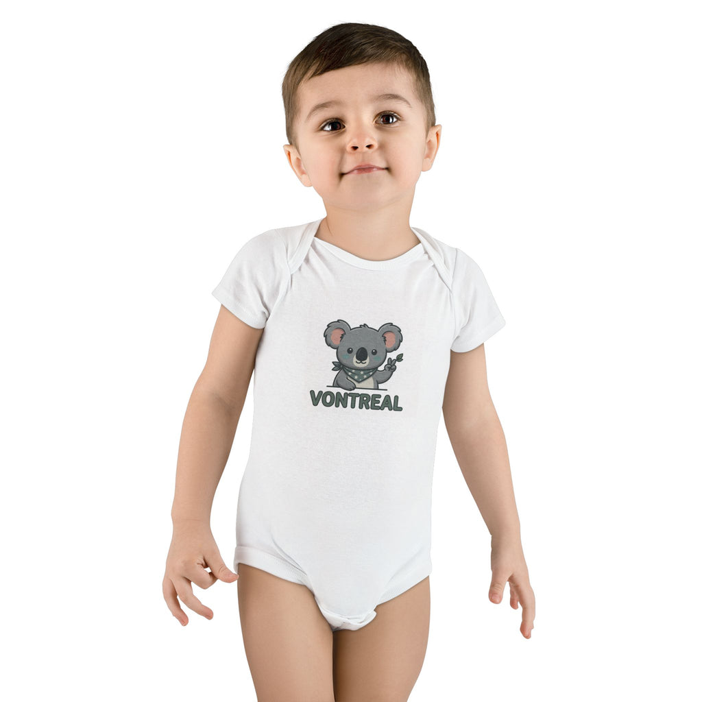 Baby Bodysuit — Cute Koala 'Vontreal' Organic Onesie | Newborn Gift