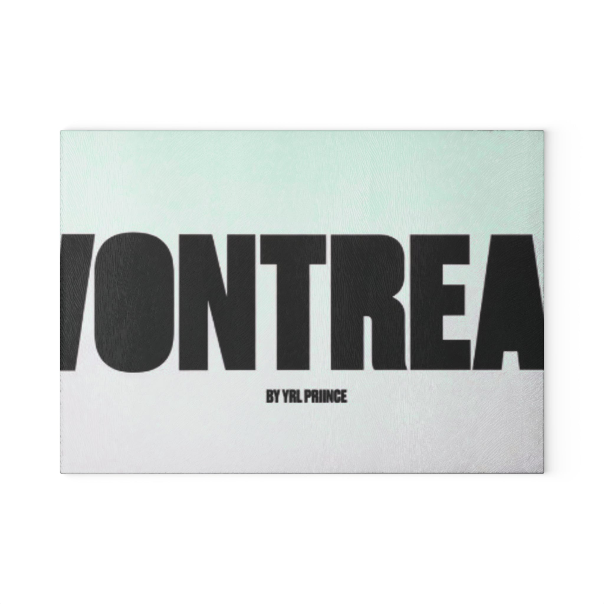 Vontreal Glass Cutting Board – Modern Typography Kitchen Board