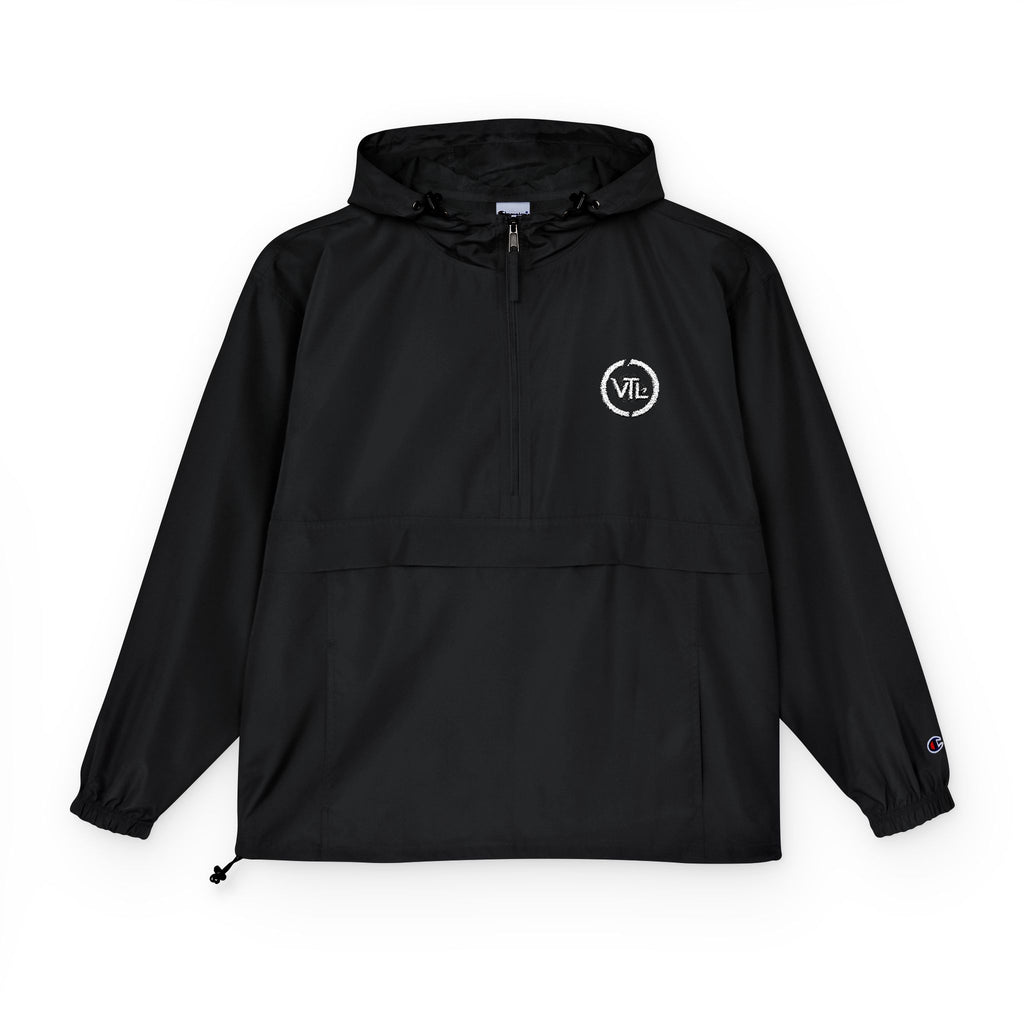 Packable Anorak Jacket — Minimal Crest Logo Windbreaker