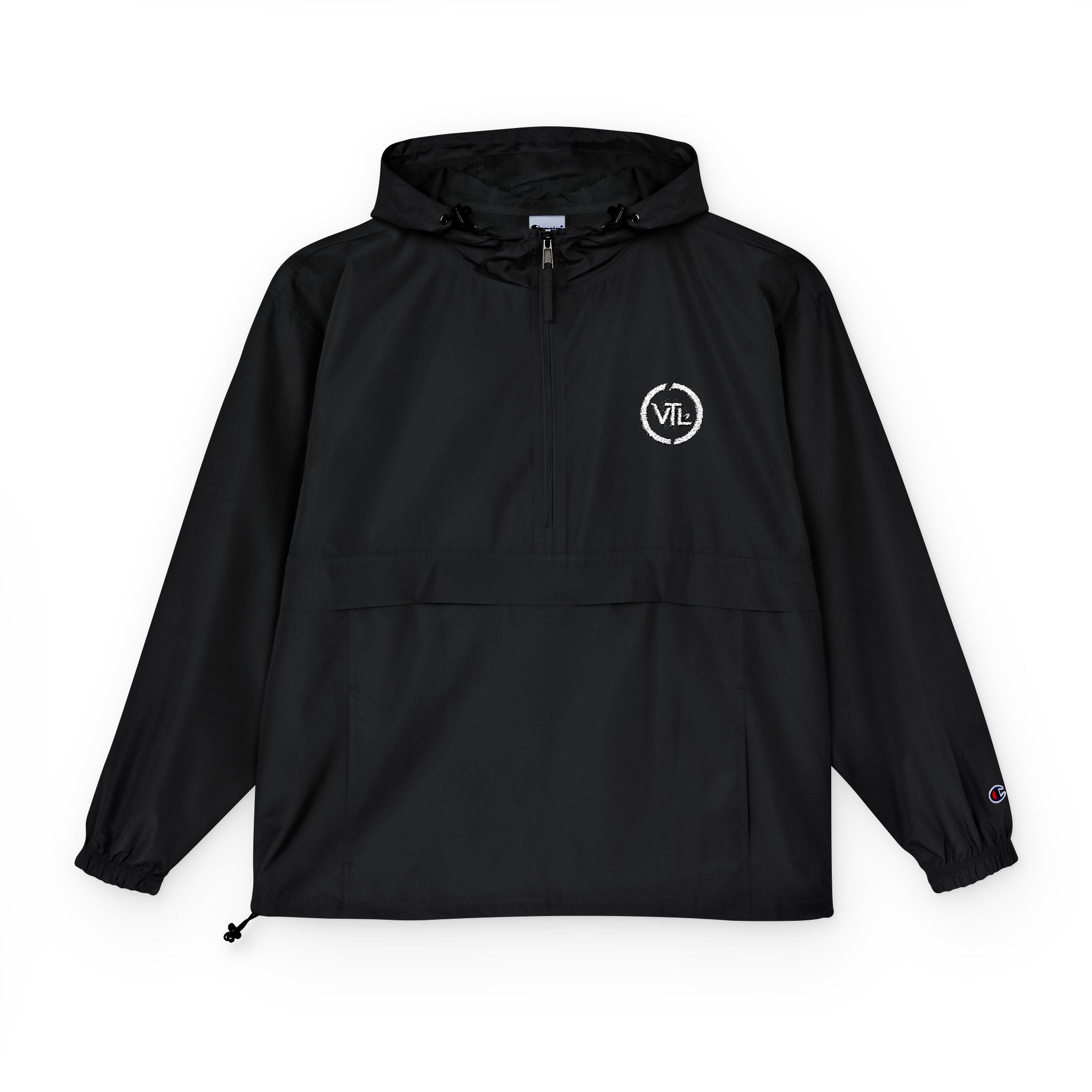 Packable Anorak Jacket — Minimal Crest Logo Windbreaker