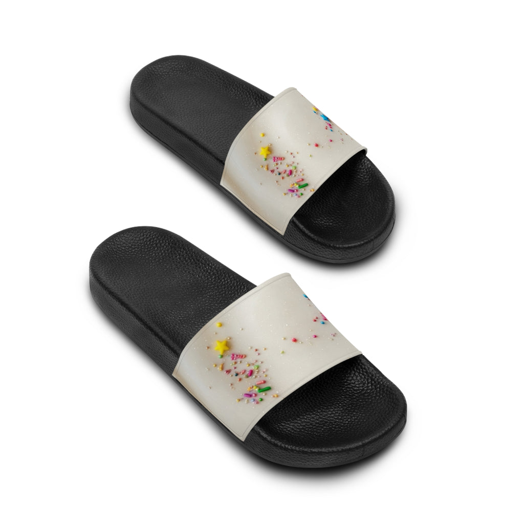 Women's Slide Sandals – Confetti Splash Beach Slides