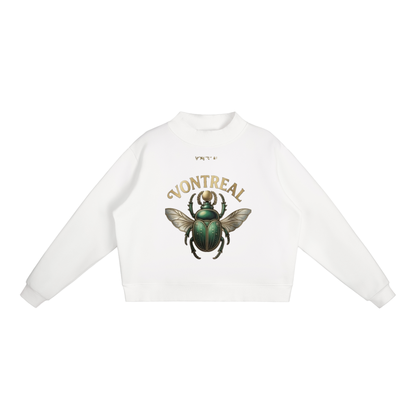Essential Fleece Mock-Neck Crew Sweatshirt