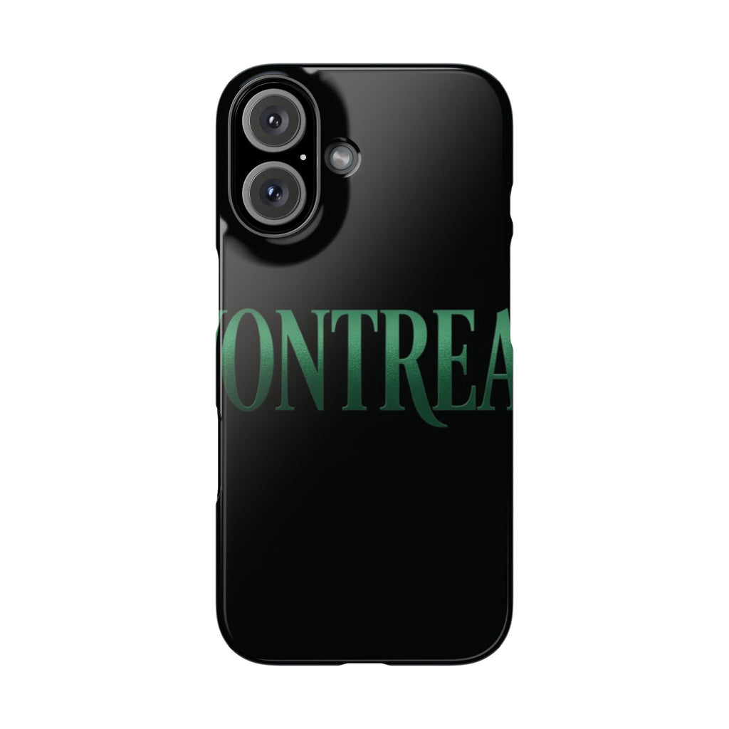 Montreal Phone Case - Green Gradient Text Snap Case