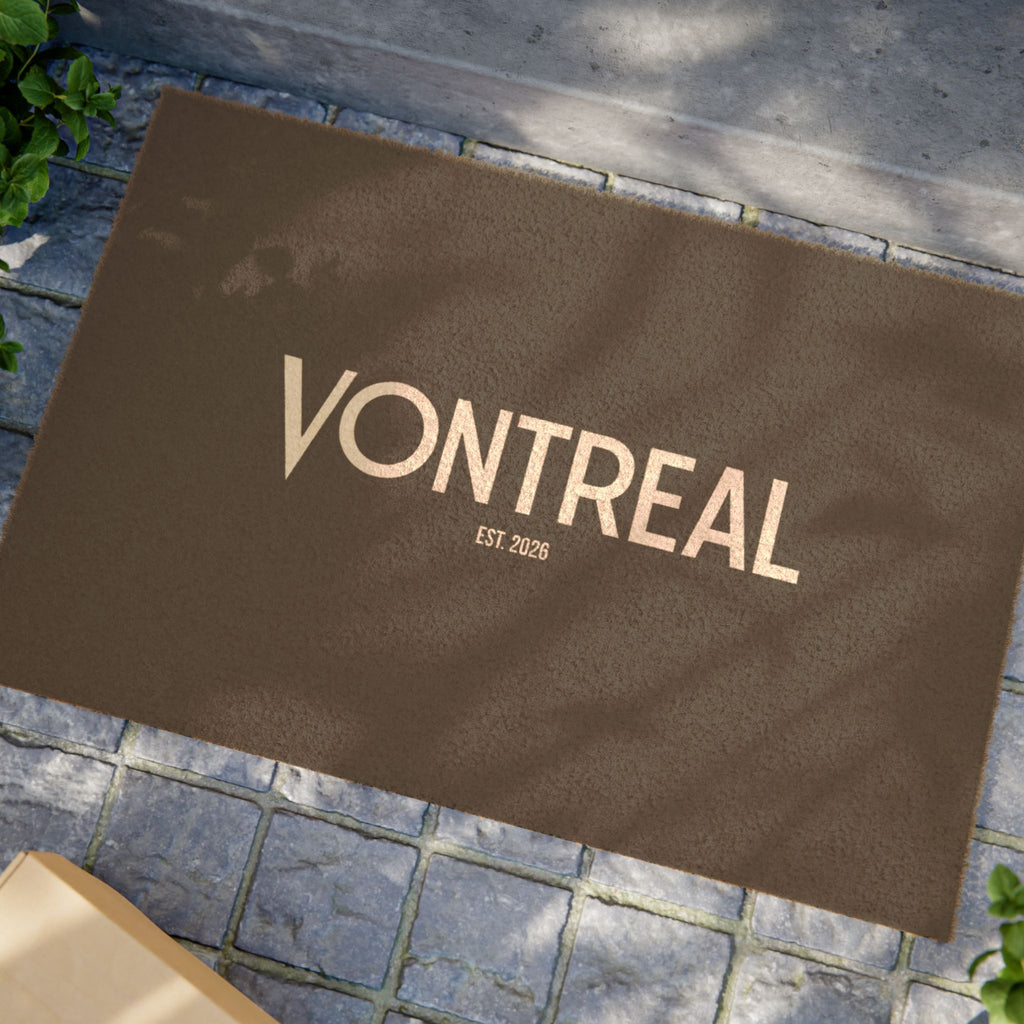 Personalized 'VONTREAL' Doormat – Modern Neutral Welcome Mat (Est. 2015)