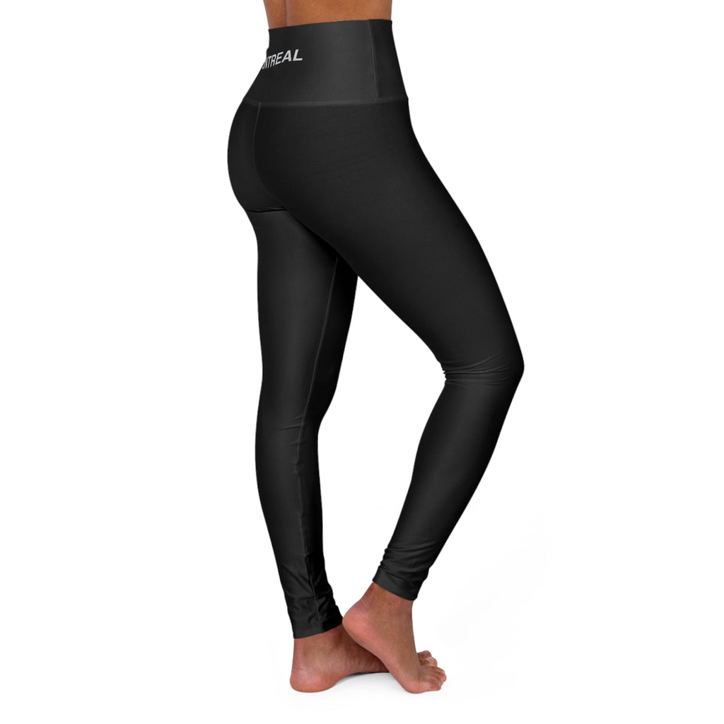 High-Waisted Yoga Leggings – Black Performance Leggings with Vontreal Logo