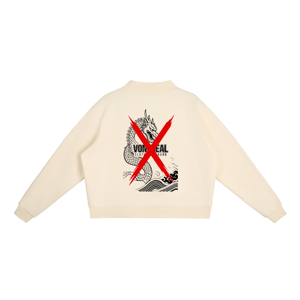 Essential Fleece Mock-Neck Crew Sweatshirt