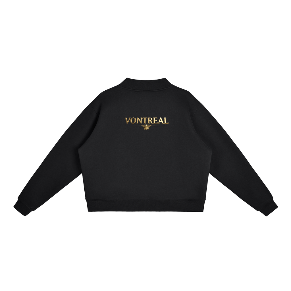 Essential Fleece Mock-Neck Crew Sweatshirt