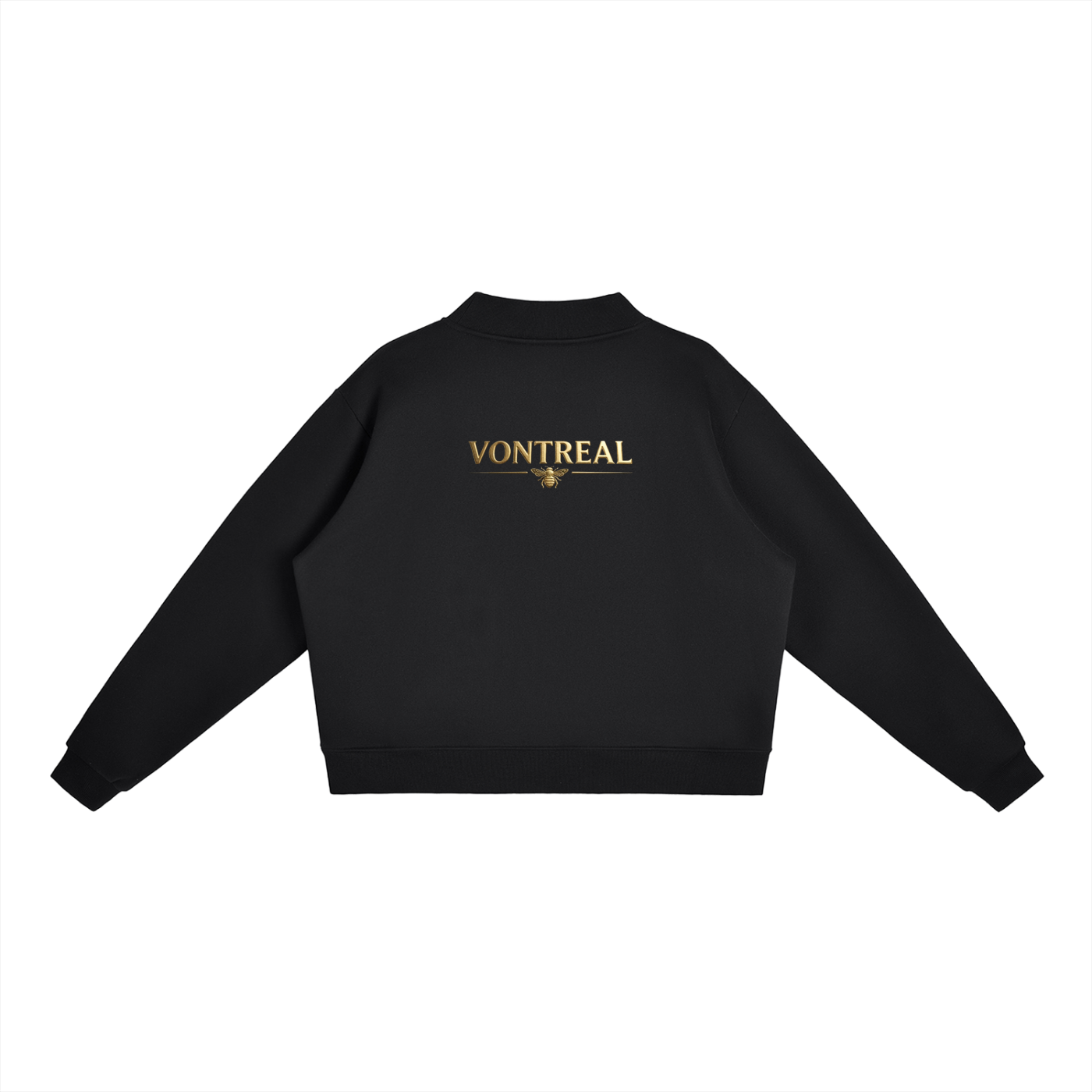 Essential Fleece Mock-Neck Crew Sweatshirt