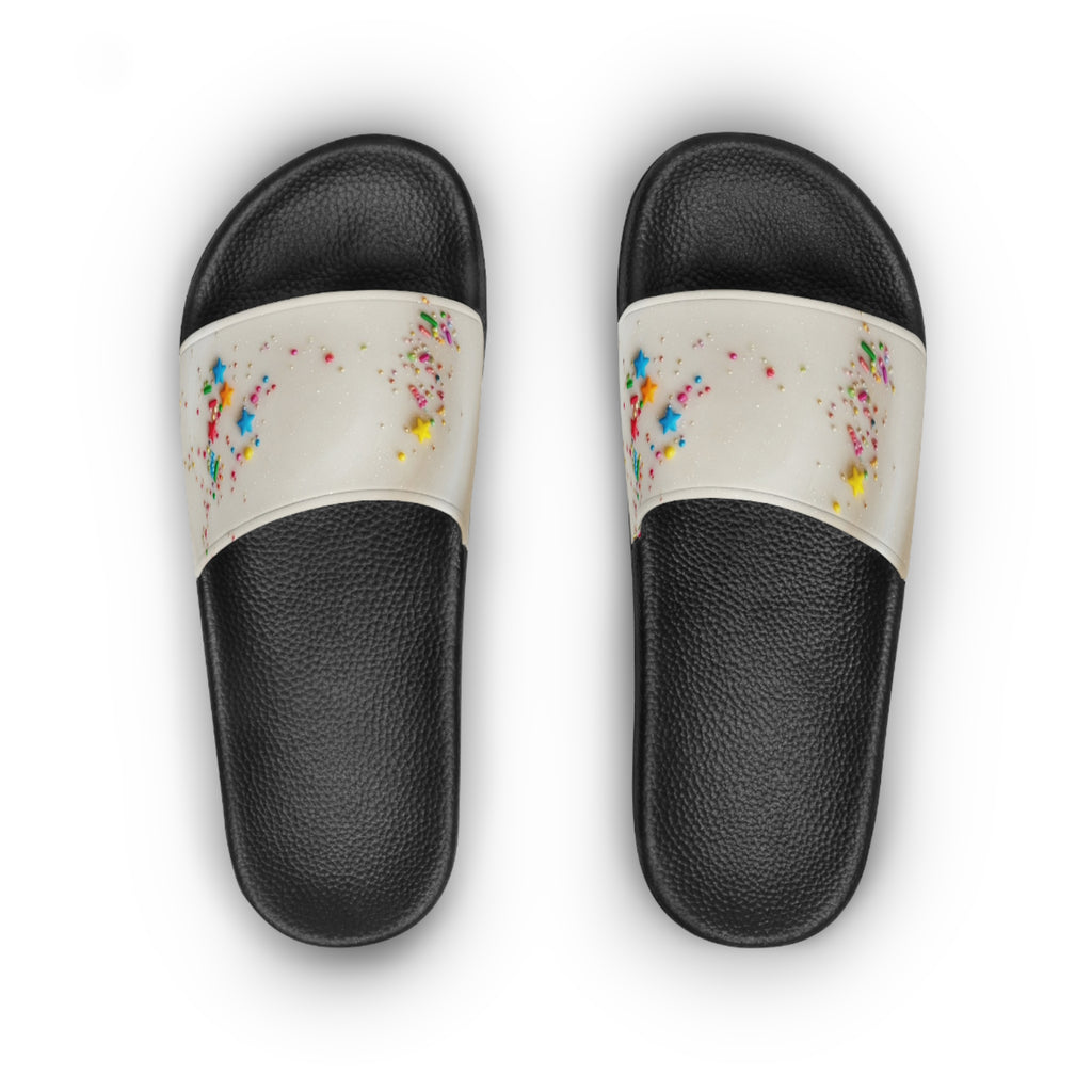 Women's Slide Sandals – Confetti Splash Beach Slides