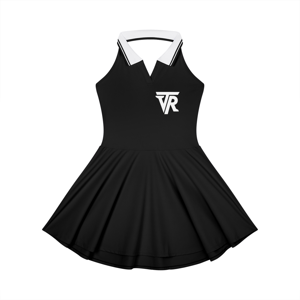 Women's Collared Halter A-Line Tennis Dress