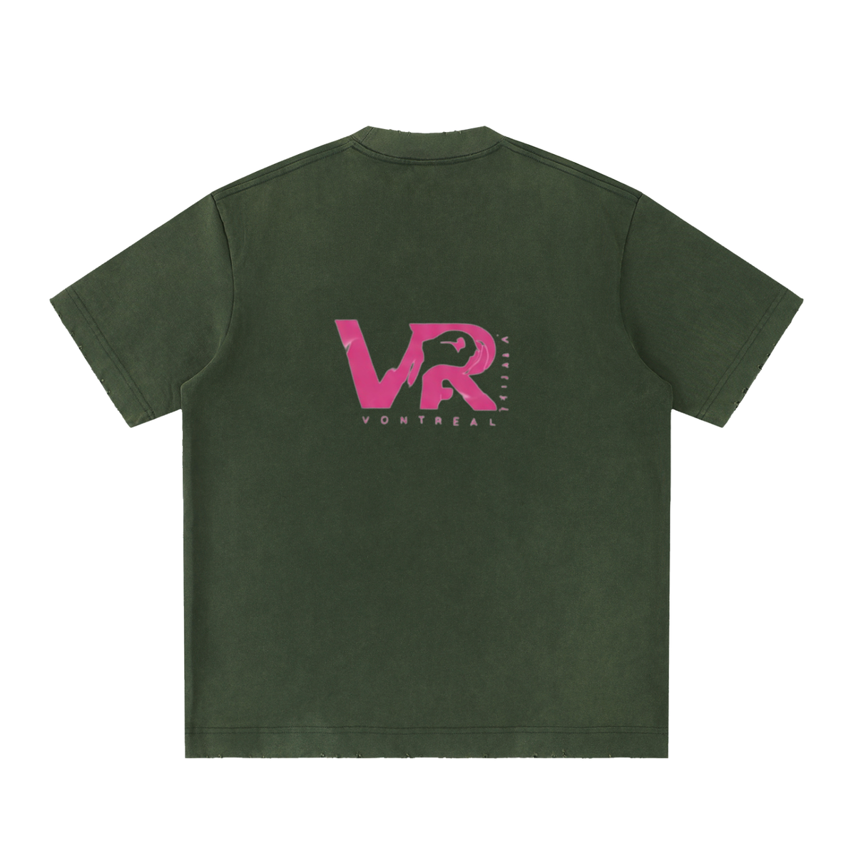 Milli x vontreal Heavyweight Vintage Washed Frayed T-Shirt
