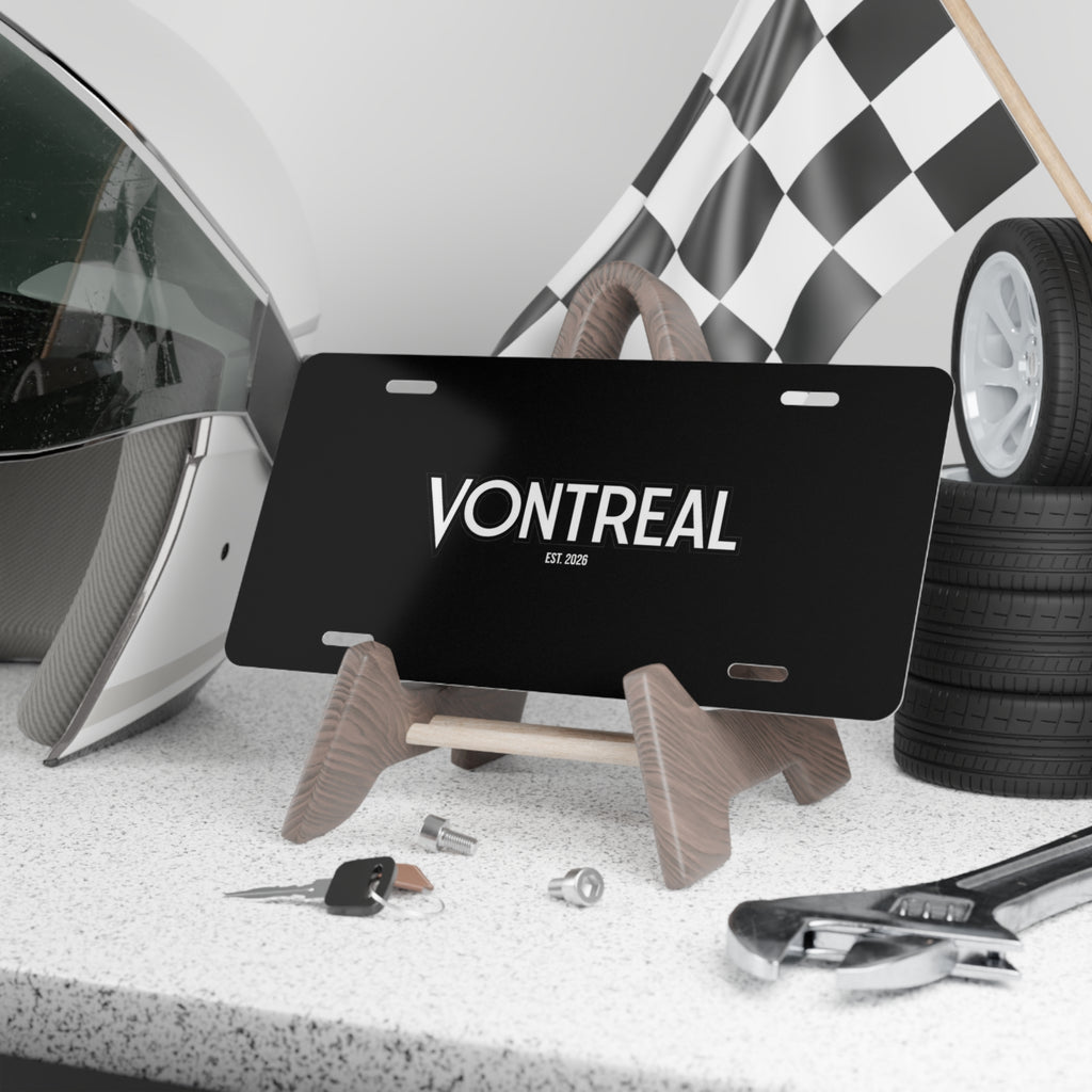 Vanity Plate — Personalized ‘VONTREAL’ License Plate Style Front Tag