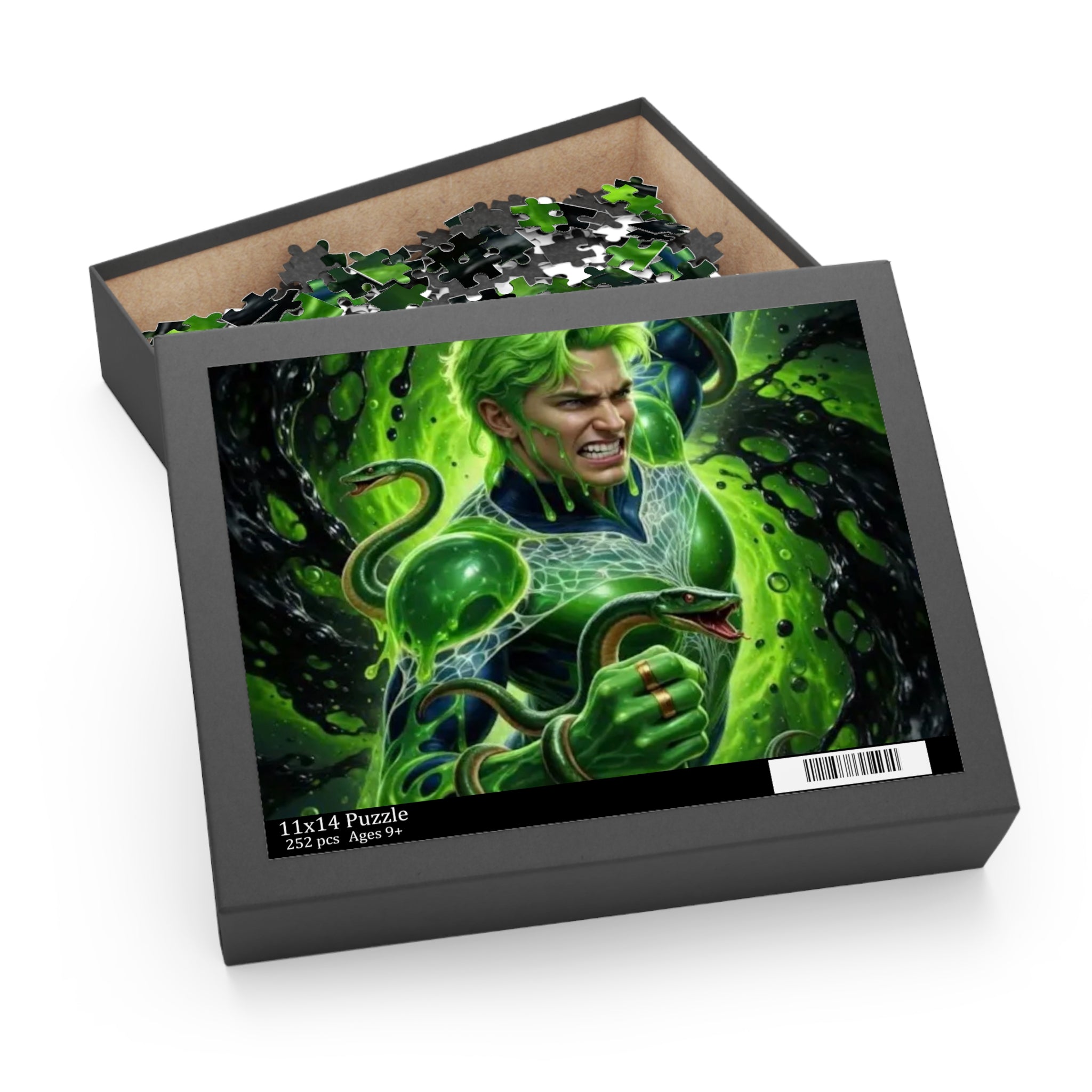 Green Venom Fantasy Puzzle — 120/252/500‑Piece High‑Detail Jigsaw