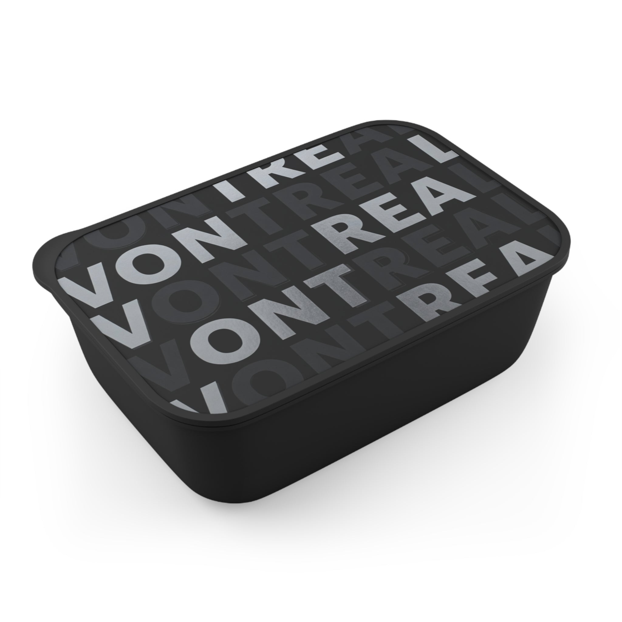 Montreal Repeat Pattern PLA Bento Box with Band & Utensils