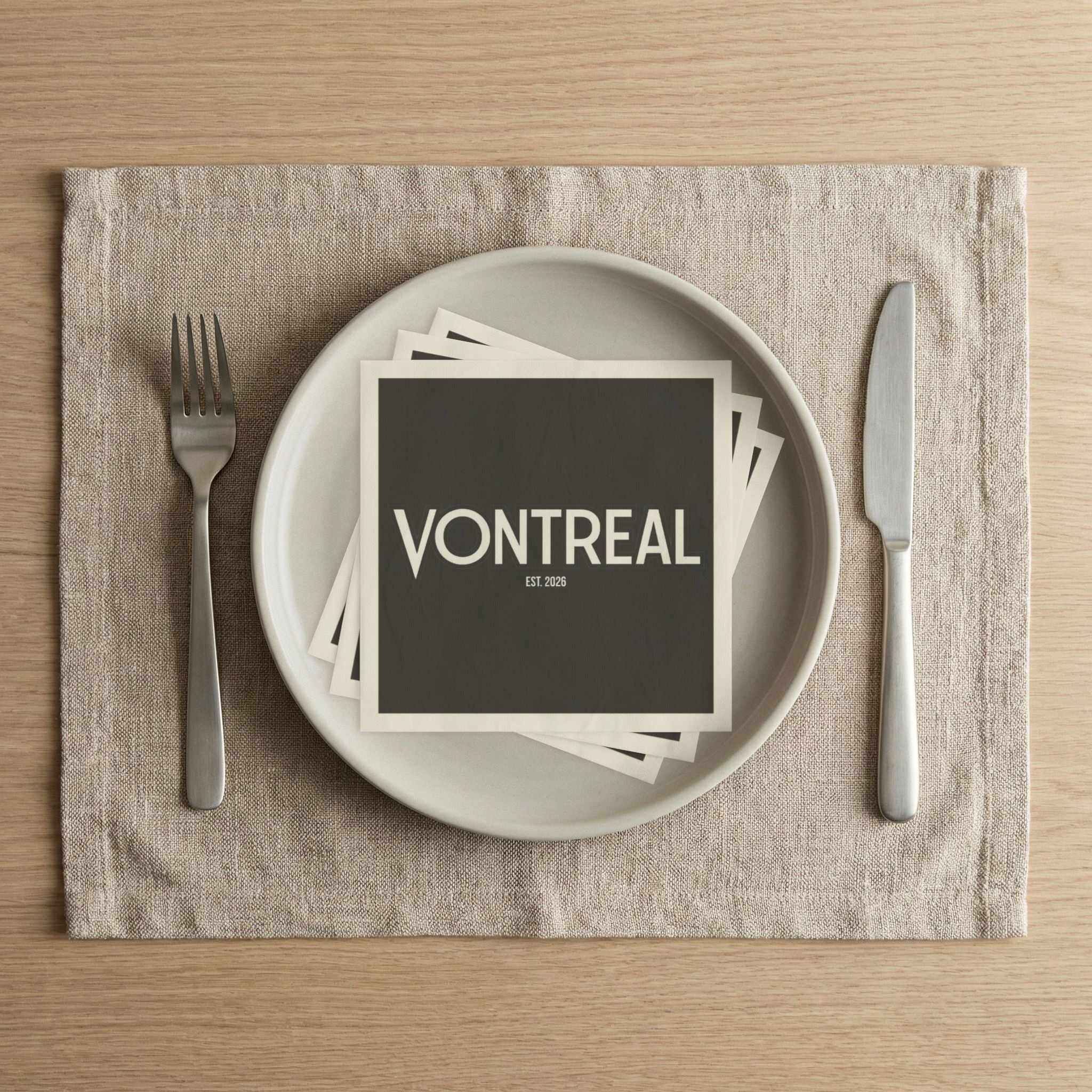 Napkins — VONTREAL Logo Cocktail Napkins (Est. 2020)