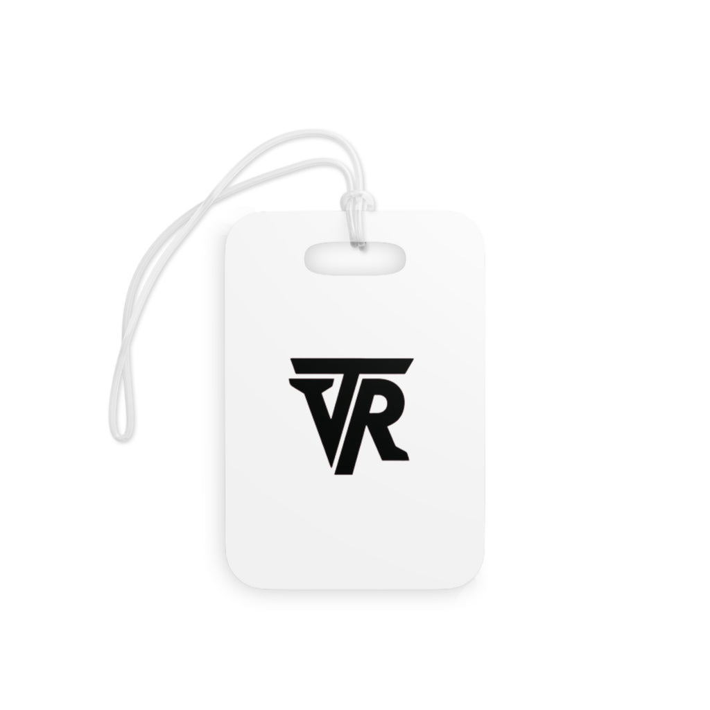 Monogram TR Luggage Tag – Minimal Black Initials Travel ID