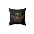 Vontreal Gold Scarab Throw Pillow