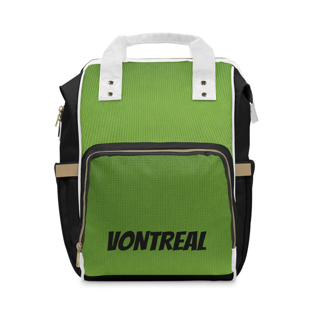 Multifunctional Diaper Backpack — Spacious Green Baby Changing Bag with Insulated Pockets & Stroller Straps