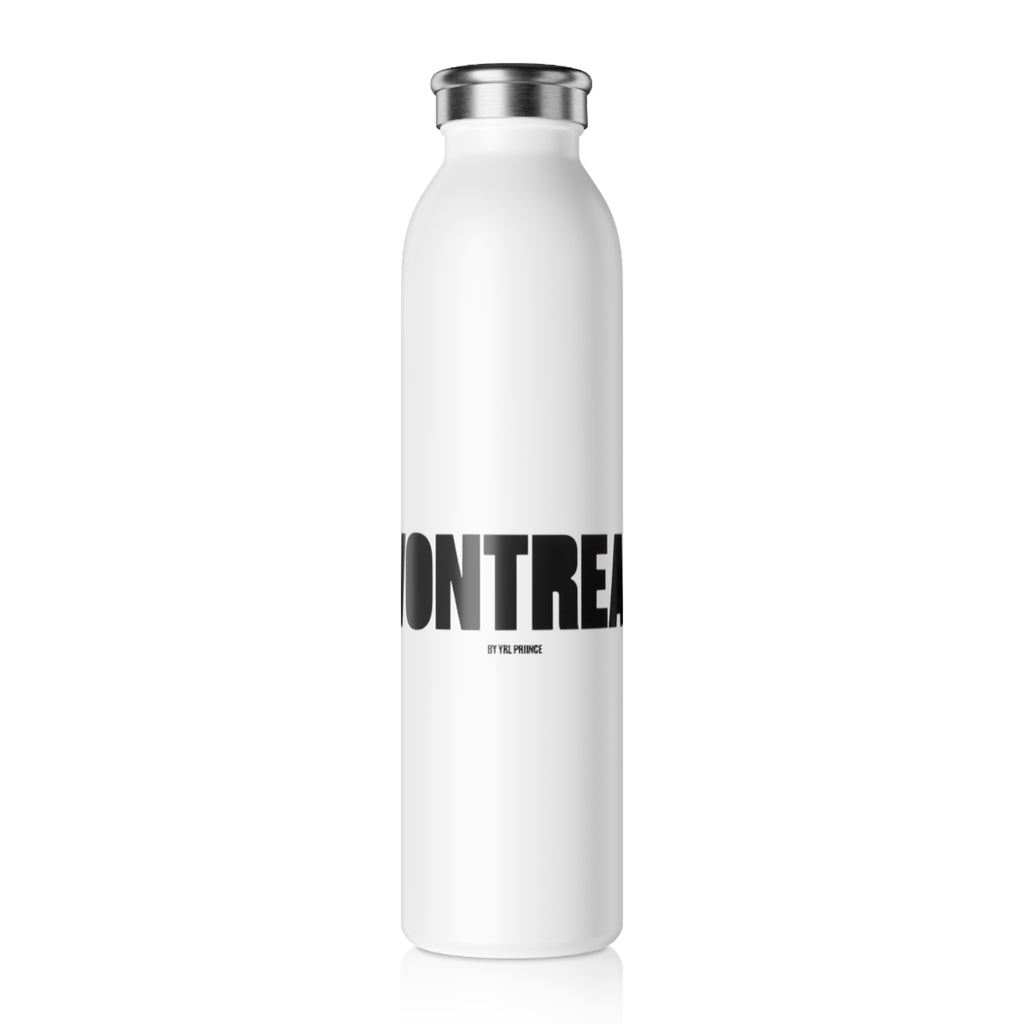 Montreal Slim Water Bottle – Minimalist City Text Stainless Steel Bottle