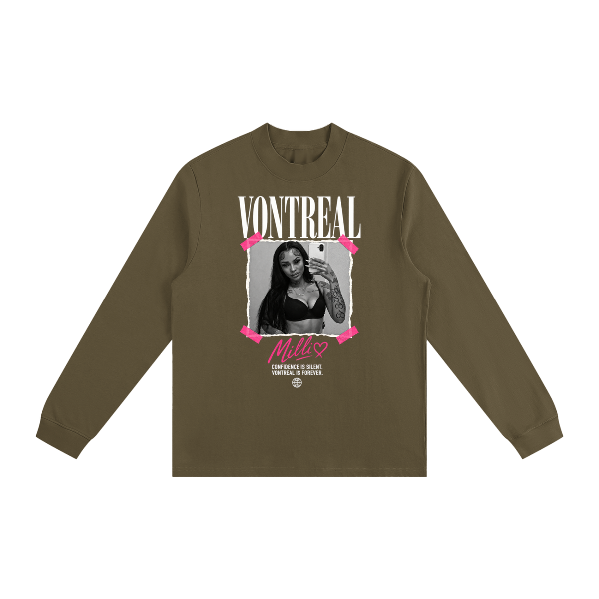 Mili x vontreal Essential Non-Shrink Mock Neck Sweatshirt