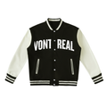 Two-Tone Fleeced Varsity Jacket