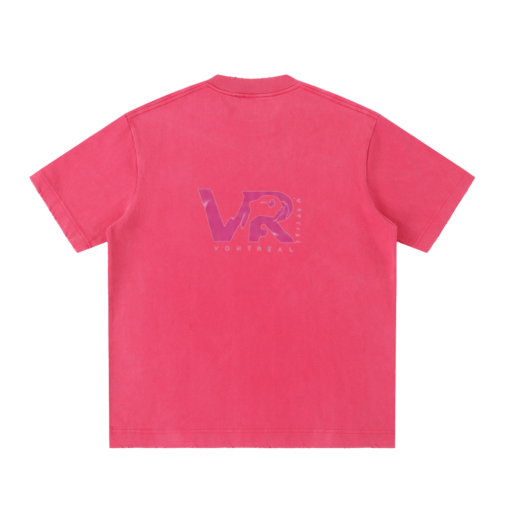 Milli x vontreal Heavyweight Vintage Washed Frayed T-Shirt