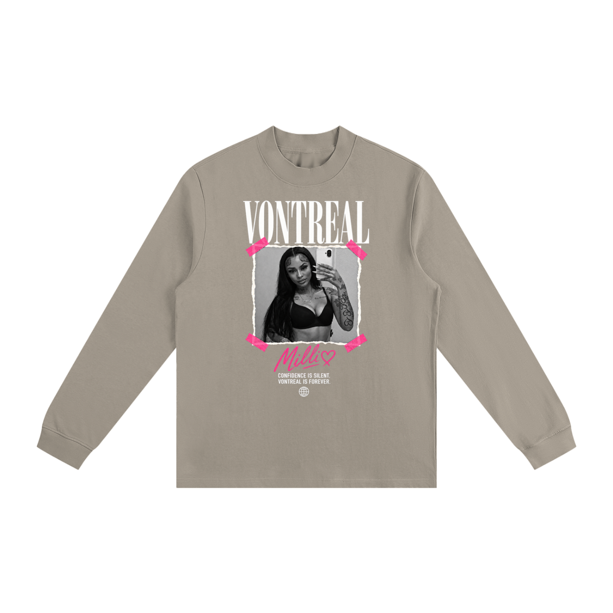 Mili x vontreal Essential Non-Shrink Mock Neck Sweatshirt