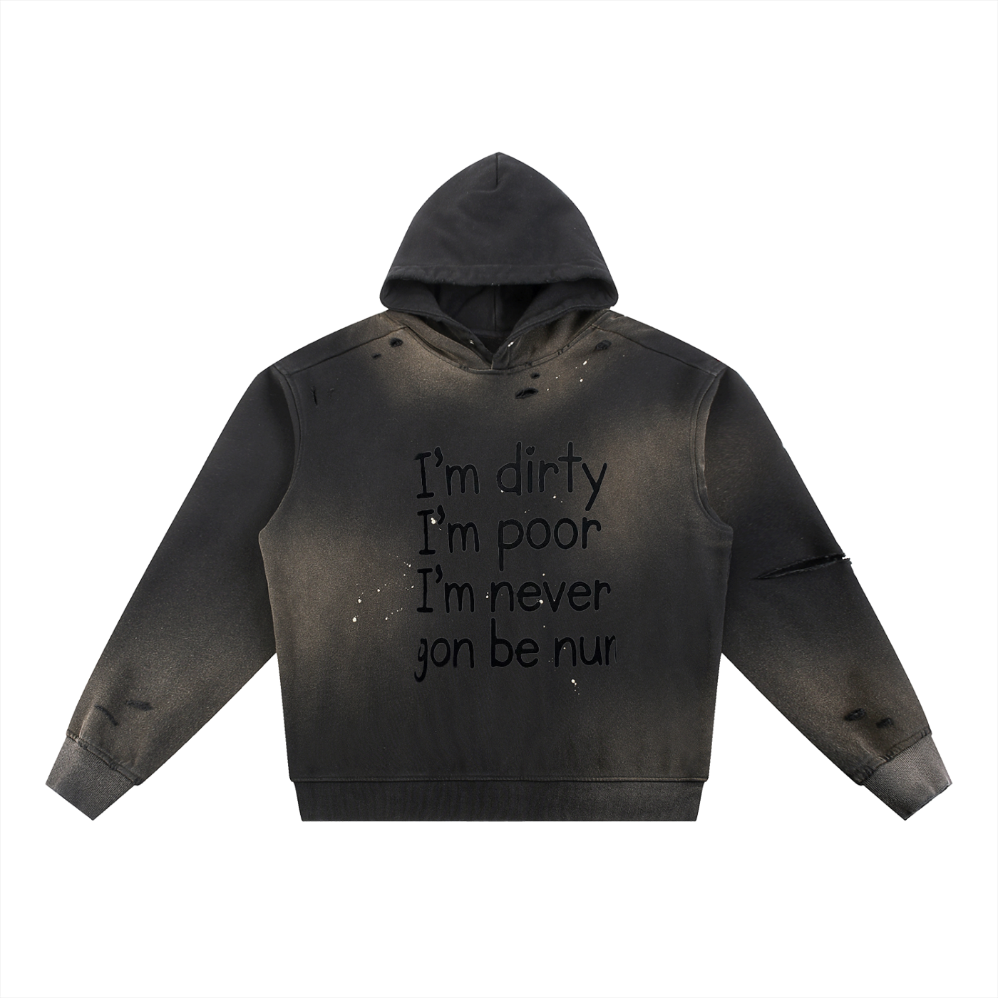 Sun Fade Frayed Fleece Hoodie
