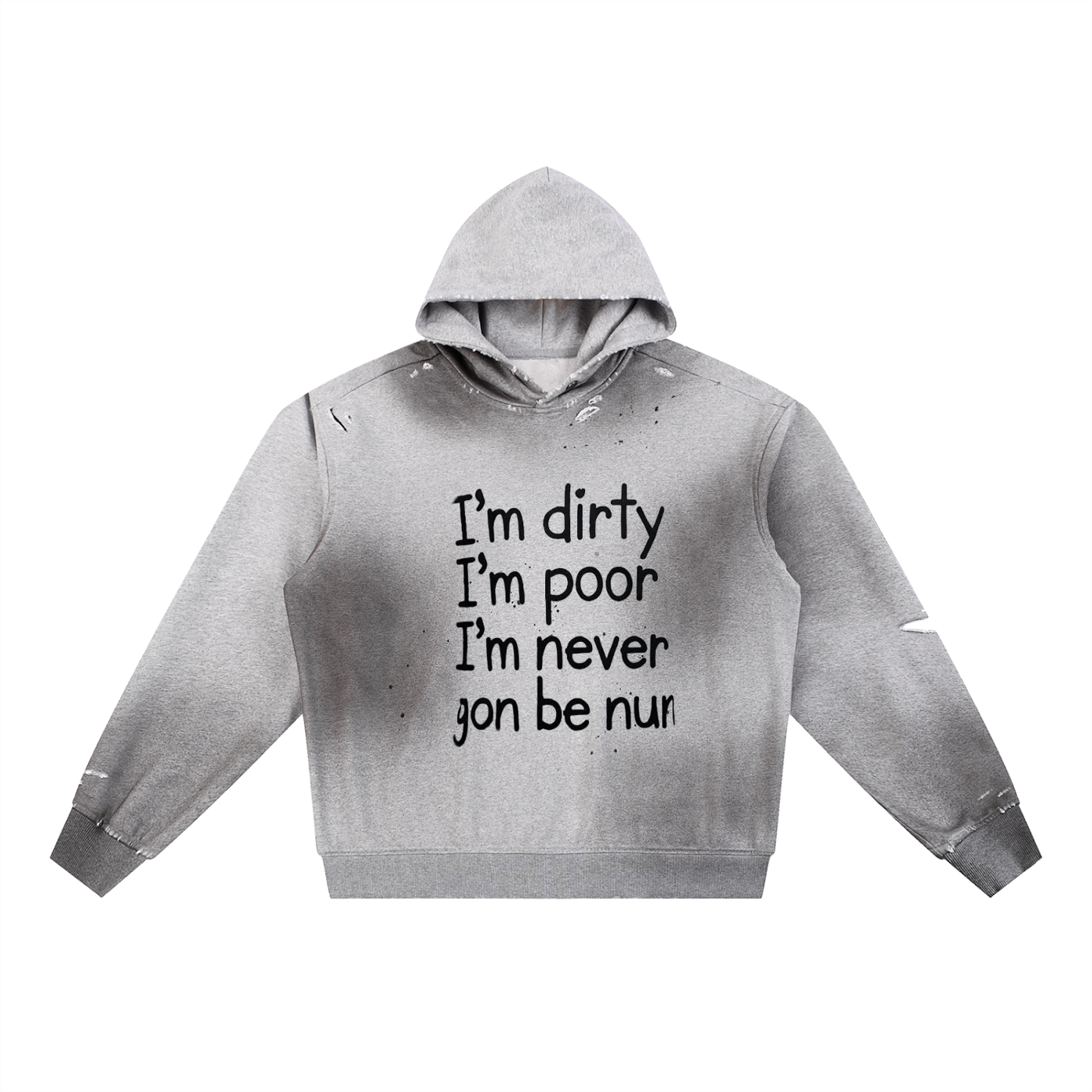 Sun Fade Frayed Fleece Hoodie
