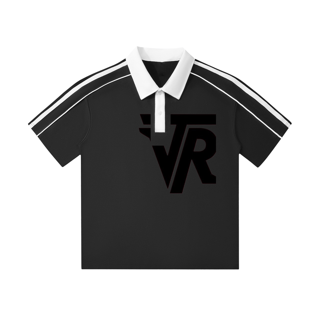 Contrast Collar Short-Sleeve Polo Shirt