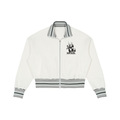 Striped Rib Collar Zip Jacket