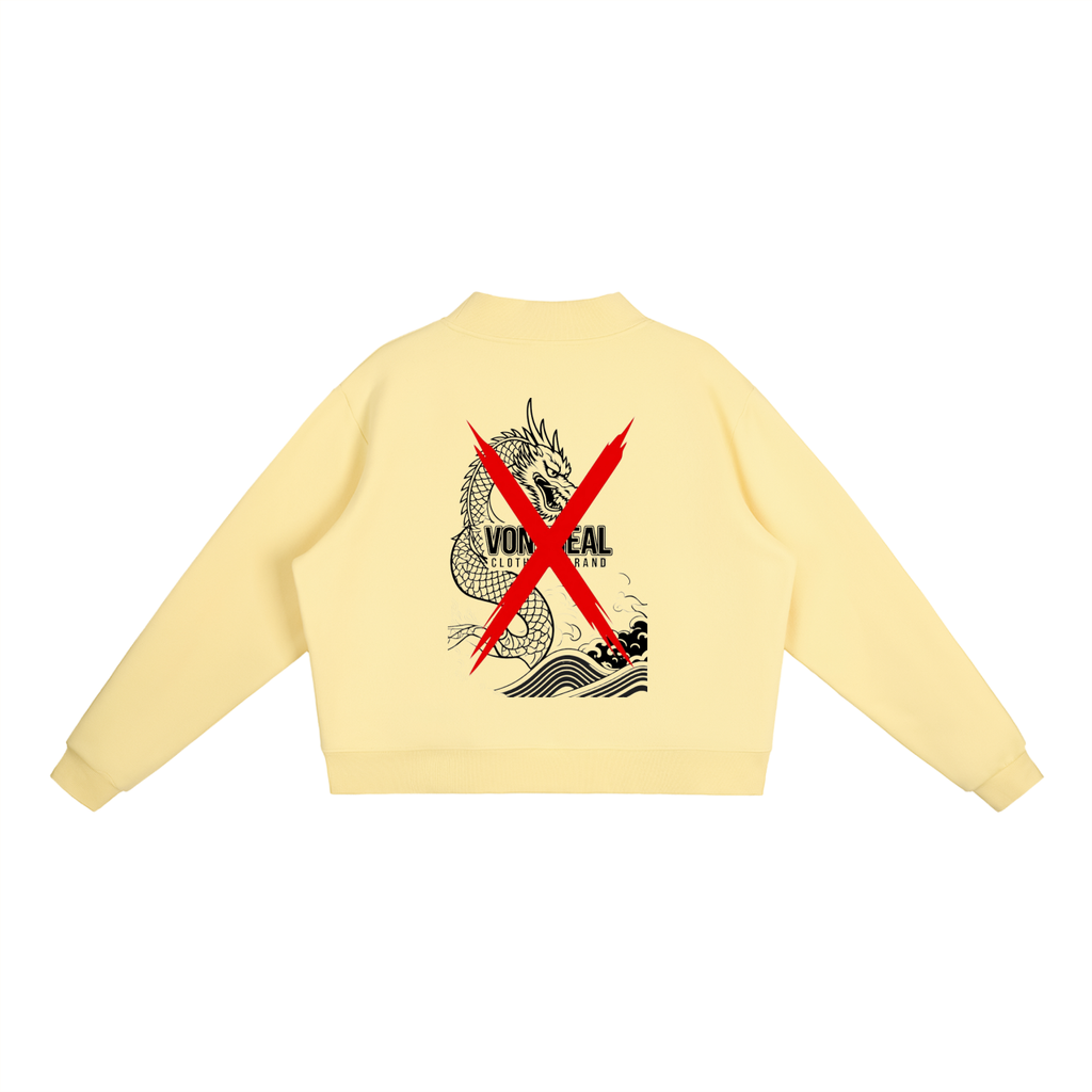 Essential Fleece Mock-Neck Crew Sweatshirt