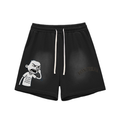 Sun Fade Raw Edge Cotton Shorts