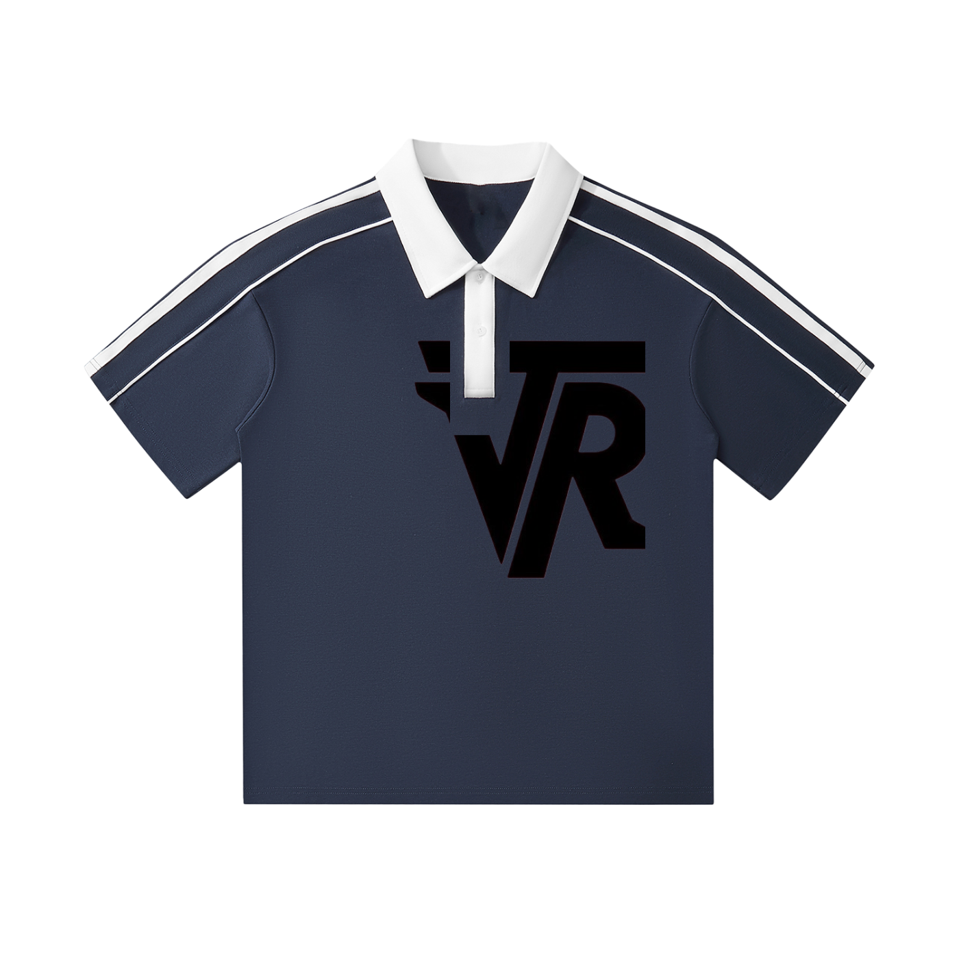 Contrast Collar Short-Sleeve Polo Shirt